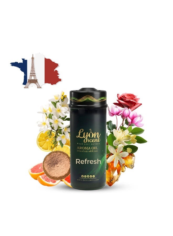 Lyon Scent Aroma Oil, 100% Pure Oil, Perfume for Air Freshener, Diffuser Aroma, Fragrance Oil, Air Freshener Oil refill, Essential Scented Oil, Luxurious Scent (REFRESH) - Image 1